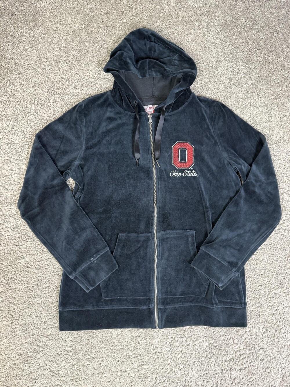 Ohio State Sweatshirt Womens 2XL Black NCAA Football Scarlet & Gray Team Apparel